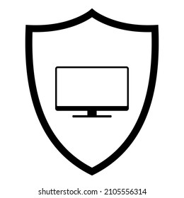 Pantalla y escudo en blanco