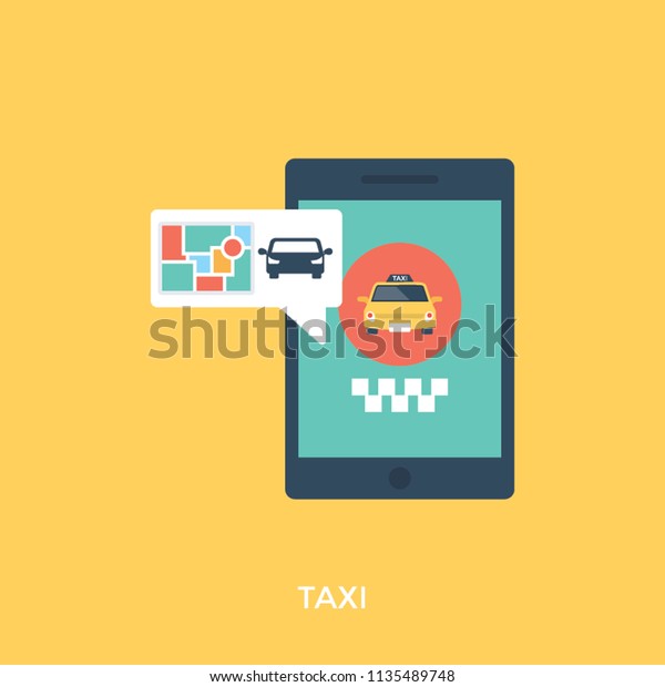 \
A screen showing car hiring process via taxi graphic\
on a smartphone \

