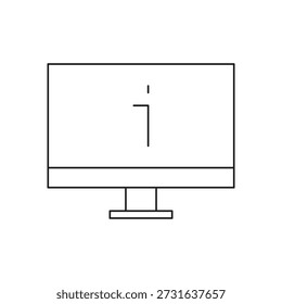 Screen showing help support or info description symbol