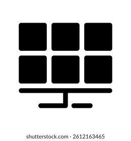 Screen Showing Information from a Connected Photovoltaic Array Icon