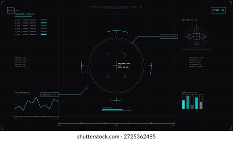 Una pantalla muestra un sistema de telemetría con análisis de datos en tiempo real. Los gráficos y las lecturas indican el Estado actual y las métricas que se están monitoreando. Esto ocurre en una configuración de sala de control.