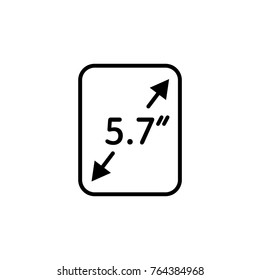 Screen size. Flat vector icon. Simple hardware icon illustration