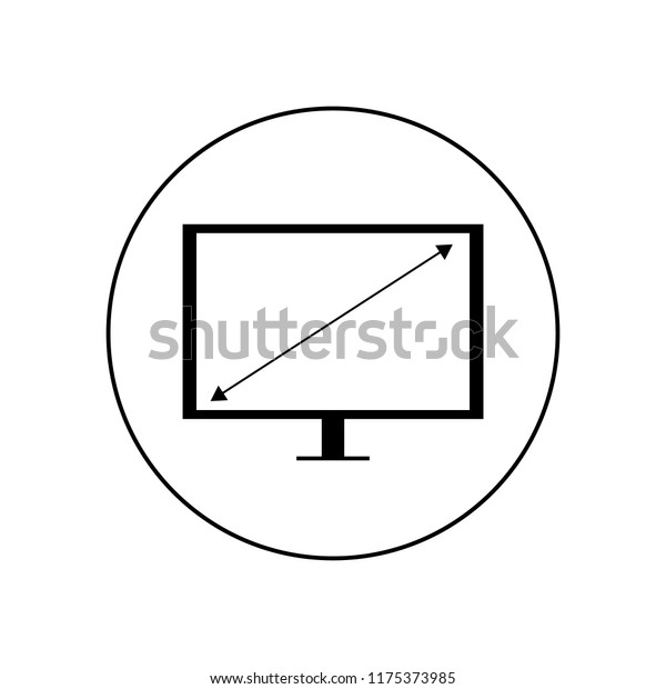 The screen size of the icon in the circle logo\
on a white background