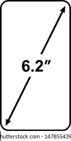 Screen size. The size of the screen for a mobile phone or tablet
