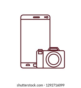 screen smartphoen with camera isolated icon