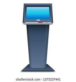 Screen stand icon. Realistic illustration of screen stand vector icon for web design isolated on white background