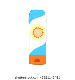 screen sun cream cartoon. beauty skin, lotion summer screen sun cream sign. isolated symbol vector illustration