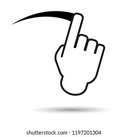 Screen swipe icon, symbol, modern design. vector illustration .