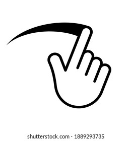 Screen swipe icon vector illustration.