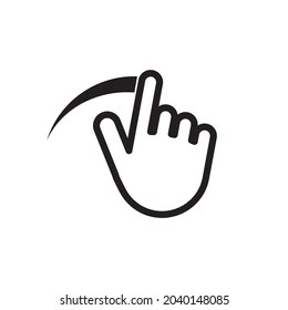 screen swipe icon vector isolated
