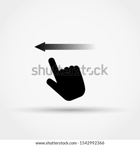 Screen swipe left vector illustration