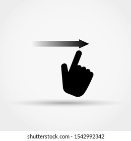 Screen swipe right vector illustration