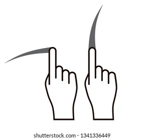 screen swipe vector illustration