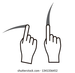 screen swipe vector illustration