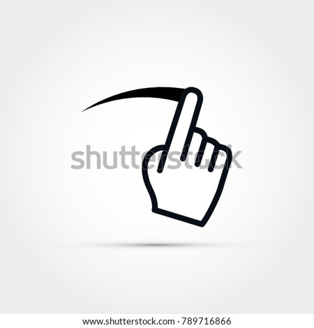 Screen swipe vector illustration