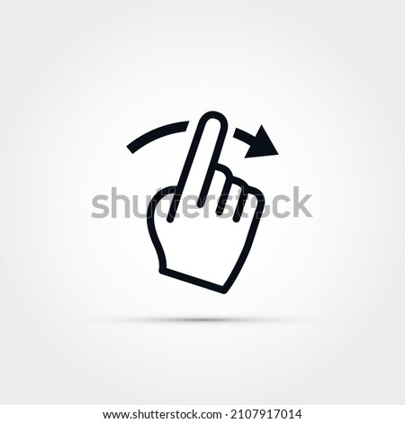 Screen swipe vector illustration, icon