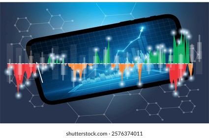 Screen technology graph phone internet  
