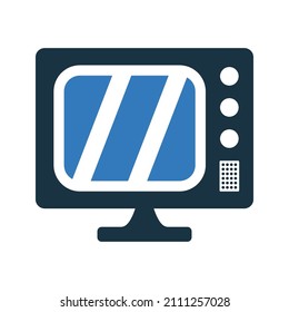 Screen, television, tv icon. Simple editable vector illustration.