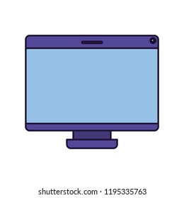 screen with tent avatar character