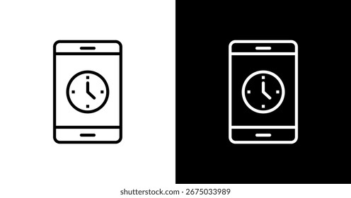 Colección de icono blanco de tiempo de pantalla