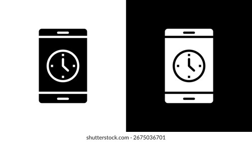 Colección de icono blanco de tiempo de pantalla