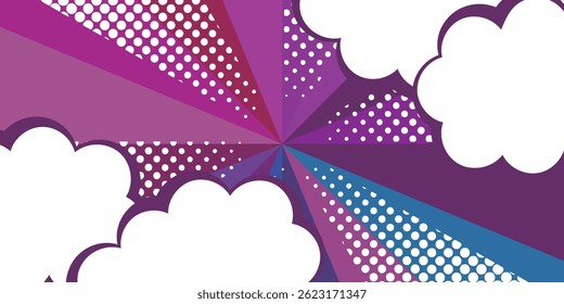 Screen Tone Callout Colorful Dotted Background