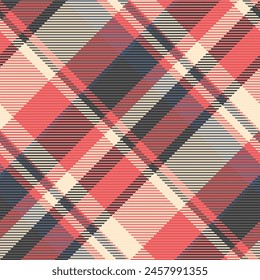 Vector de pantalla de fondo, tela de tela sin costuras de temporada. Patrón de textura a cuadros majestuoso tartán en color rojo y gris.