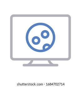 screen vector color line icon 