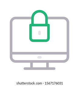 screen vector  colour  line icon 