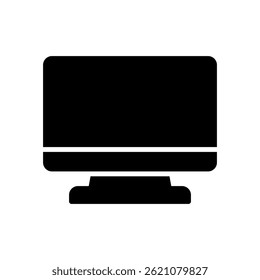 Screen Vector for Digital Interface and Display Concept – Monitor illustration, online platform symbol, tech UI design. Glyph Icon