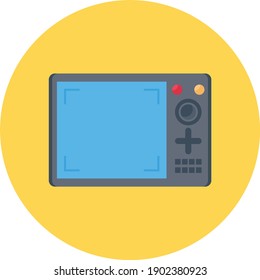 screen vector flat colour icon