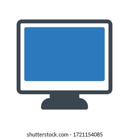 screen vector glyph color icon 