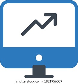 screen vector glyph color icon