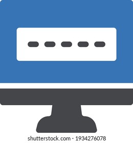screen vector glyph colour  icon