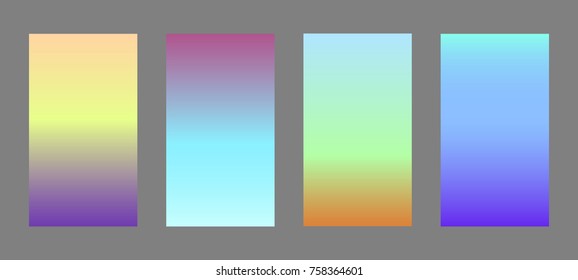 Screen vector gradient design for mobile app. Soft color screen background.