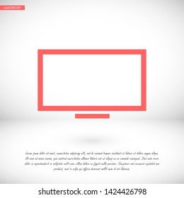 screen vector icon 10 eps , Lorem ipsum Flat design