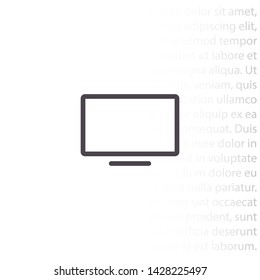 screen vector icon 10 eps , Lorem ipsum Flat design