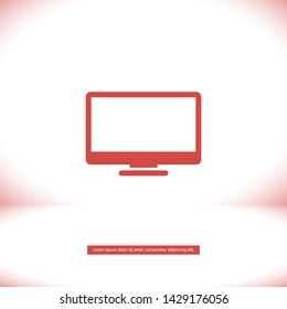 screen vector icon 10 eps , Lorem ipsum Flat design