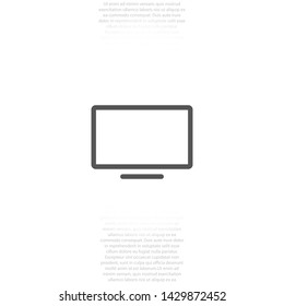 screen vector icon 10 eps , Lorem ipsum Flat design