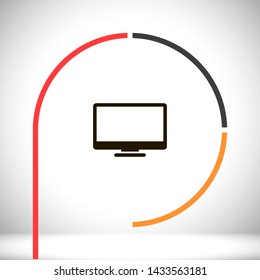 screen vector icon 10 eps , Lorem ipsum Flat design