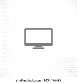 screen vector icon 10 eps , Lorem ipsum Flat design