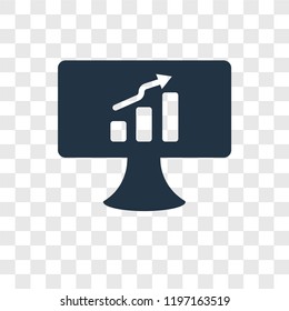 Screen vector icon isolated on transparent background, Screen transparency logo concept