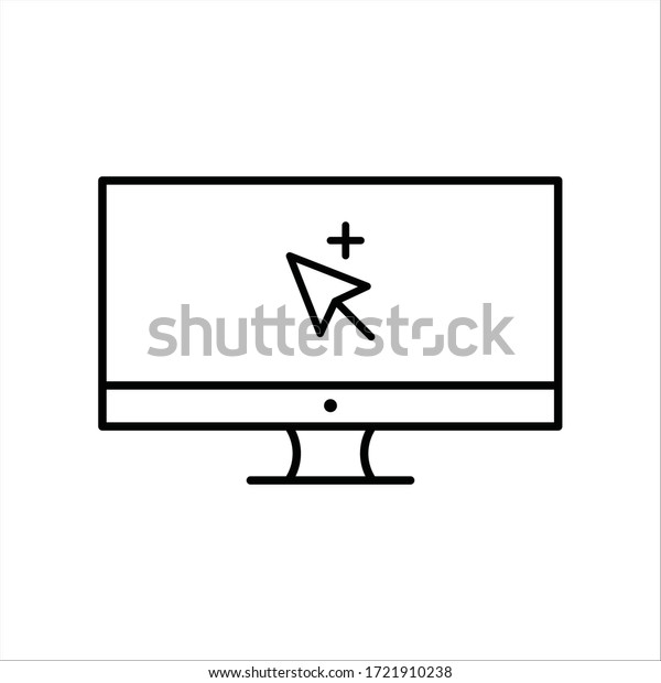 Screen vector icon.\
Monitor icon. Screen flat sign design. TV pictogram symbol.\
Television vector icon.\
