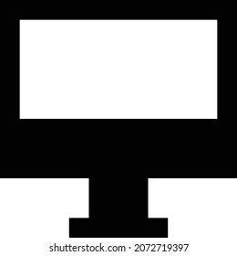 ilustración vectorial de pantalla aislada en un fondo transparente. iconos vectoriales de glifo para el concepto o gráficos web.