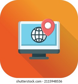 ilustración de pantalla Vector en un fondo transparente.Símbolos de calidad premium.Icono plano de línea vectorial para concepto y diseño gráfico.
