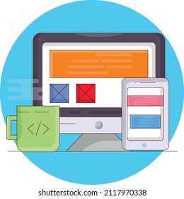 ilustración del vector de pantalla en un fondo transparente. Símbolos de calidad superior. Iconos planos de línea vectorial para el diseño de conceptos y gráficos. 