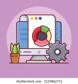 screen Vector illustration on a transparent background. Premium quality symmbols. Vector line flat icons for concept and graphic design. 