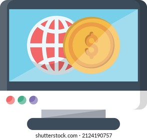 screen Vector illustration on a transparent background.Premium quality symmbols.Vector line flat icon for concept and graphic design.
