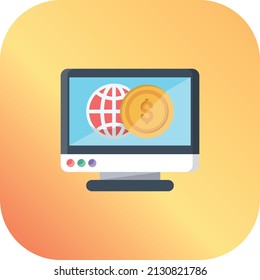 screen Vector illustration on a transparent background.Premium quality symmbols.Vector line flat icon for concept and graphic design.

