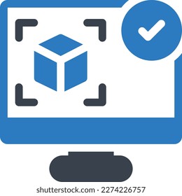 ilustración del vector de pantalla en un fondo transparente. Símbolos de calidad premium. Iconos de glifo para diseño de conceptos y gráficos.